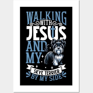 Jesus and dog - Skye Terrier Posters and Art